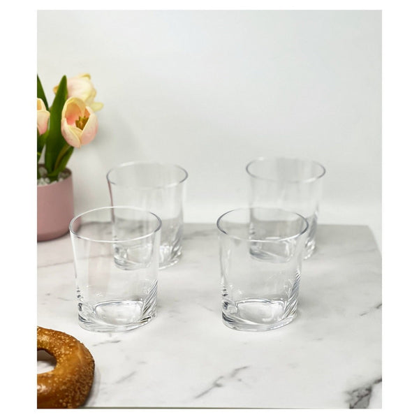 English Elm Oval Halo Acrylic Drinking Glass Set Of 4 - Stylish, Bpa-Free Tumblers For Indoor & Outdoor Use B095120337-GIGA