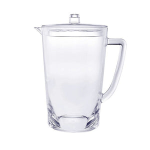 English Elm 2.75 Quart Crystal-Clear Unbreakable Pitcher with Lid and Spout, Diamond-Cut Acrylic, BPA-Free Elegance B095120353
