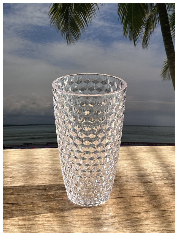 English Elm Diamond Cut Acrylic Glasses Set Of 4 – Stylish, Shatter-Resistant Drinkware For Every Occasion! B095120375