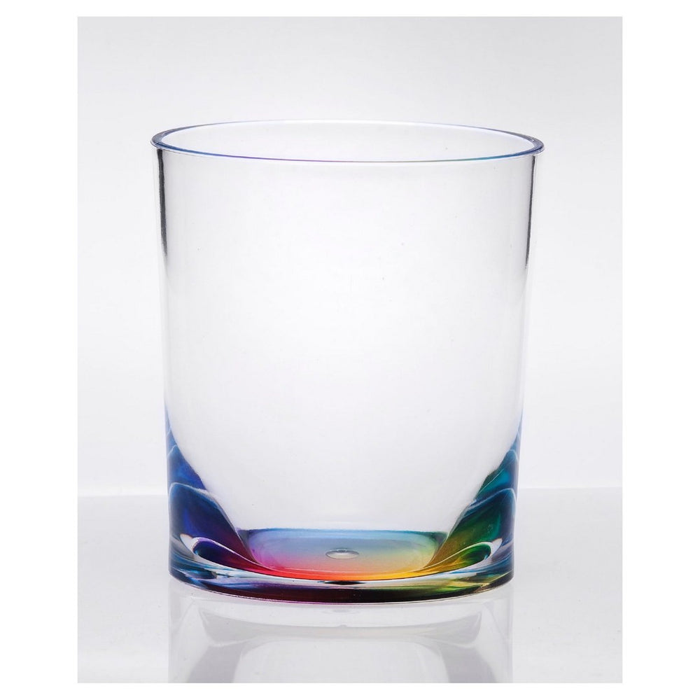 English Elm Oval Halo Acrylic Drinking Glass Set - 12Oz Shatterproof Tumblers For Cocktails & Everyday Use B095120336-GIGA