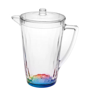 English Elm 2.5 Quart Crystal-Clear Diamond-Cut Pitcher with Lid — Unbreakable BPA-Free Acrylic, 2.5QT Capacity B095120334