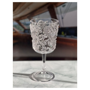 English Elm Paisley Unbreakable Acrylic Wine Glass Set Of 4 - 13Oz, Bpa-Free, Elegant For Indoor & Outdoor Use B095120387-GIGA
