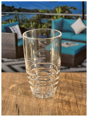 English Elm Swirl Acrylic Tumblers Set Of 4, 20Oz Shatterproof Drinkware, Stylish Bpa-Free Cocktail Glasses B095120393-GIGA