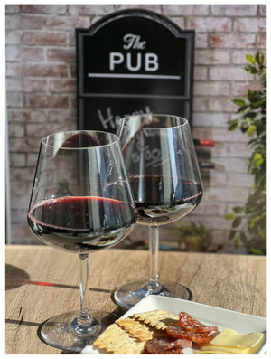 English Elm Plastic Wine Glasses Set Of 4 - Unbreakable 20Oz Tritan Stemmed Glasses For Indoor & Outdoor Use B095120361-GIGA