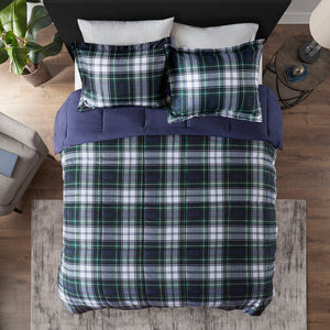 English Elm Full/Queen Parkston 3M Scotchgard Plaid Comforter Set – OEKO-TEX Antimicrobial, Moisture-Wicking Luxury B03595028