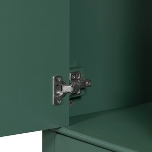 English Elm 30" Modern Bathroom Vanity with Solid Wood Frame, Ceramic Sink, Gold Handles & Soft-Close Storage Green WF321698AAF