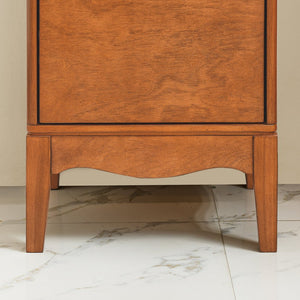 English Elm Modern Bathroom Floor Cabinet Freestanding Wooden Storage Cupboard with Adjustable Shelves, Brass Handles W1801108552