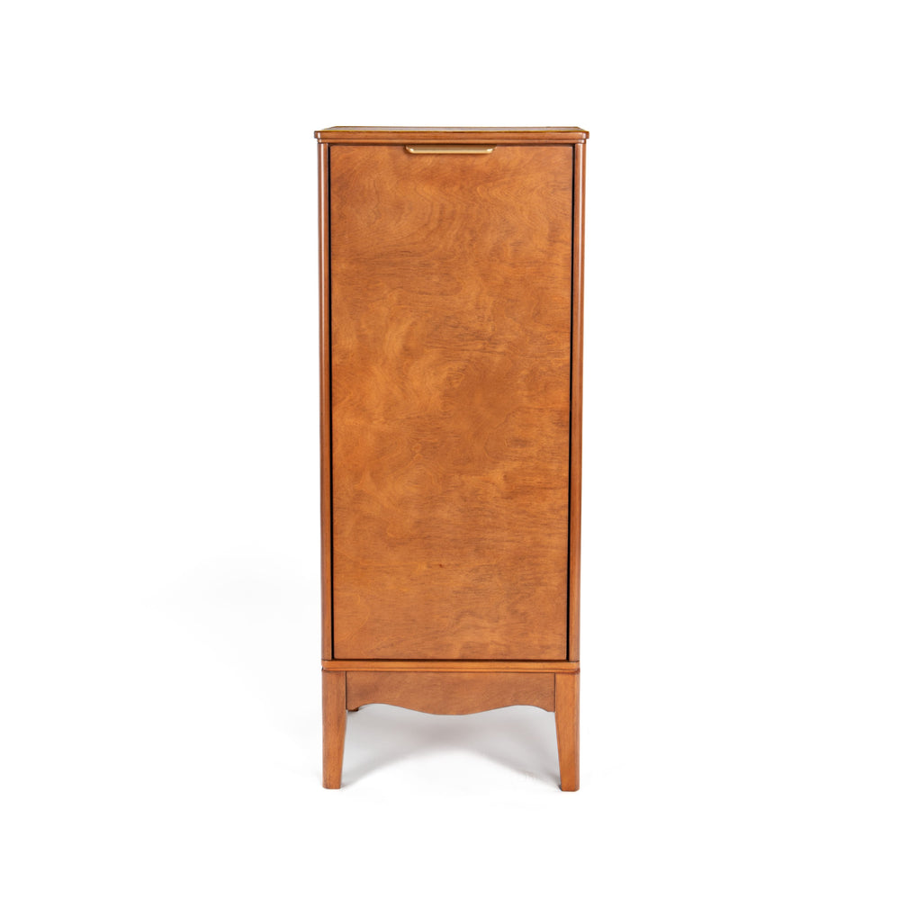 English Elm Modern Bathroom Floor Cabinet Freestanding Wooden Storage Cupboard with Adjustable Shelves, Brass Handles W1801108552