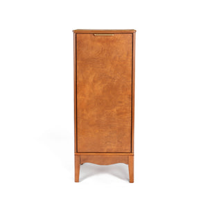 English Elm Modern Bathroom Floor Cabinet Freestanding Wooden Storage Cupboard with Adjustable Shelves, Brass Handles W1801108552