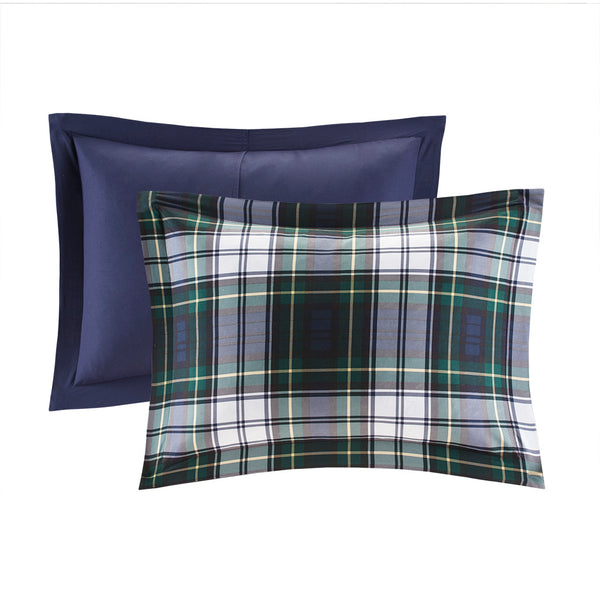 English Elm Full/Queen Parkston 3M Scotchgard Plaid Comforter Set – OEKO-TEX Antimicrobial, Moisture-Wicking Luxury B03595028