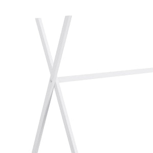 English Elm Metal Twin House Platform Bed with Sturdy Triangle Frame, Low Profile Kids' Cozy Playful Sleep Space White WF307193AAK