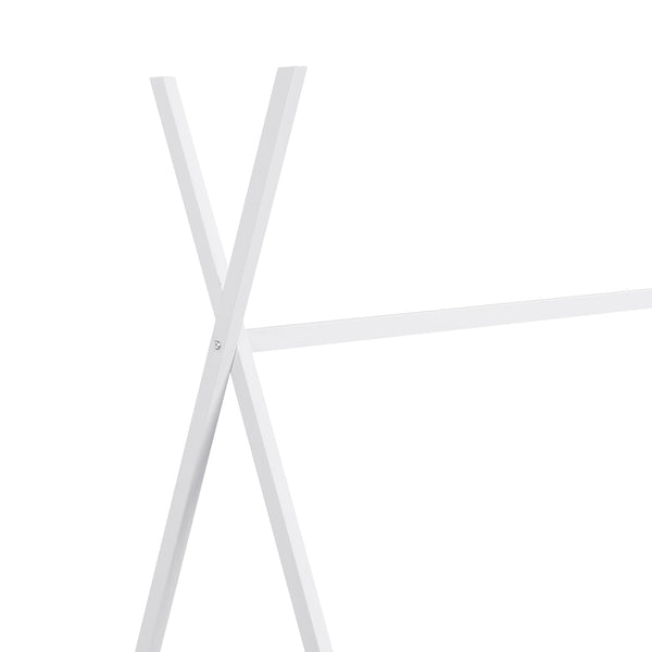 English Elm Metal Twin House Platform Bed with Sturdy Triangle Frame, Low Profile Kids' Cozy Playful Sleep Space White WF307193AAK