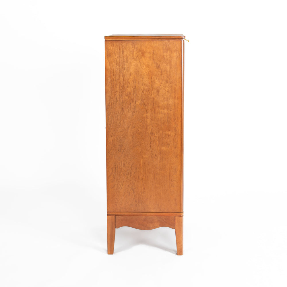 English Elm Modern Bathroom Floor Cabinet Freestanding Wooden Storage Cupboard with Adjustable Shelves, Brass Handles W1801108552