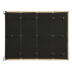 English Elm Queen Upholstered Platform Bed with Motion Sensor Light, Floating Velvet Headboard, Solid Frame Design Gray WF305618AAE