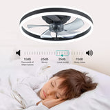 Modern Dimmable LED Ceiling Fan with Lights & Remote, Safe & Quiet Design, Quick Installation | 19.70 x 19.70 x 5.70