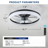 English Elm Ceiling Fan With Lights Dimmable Led