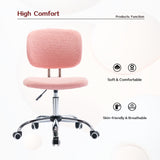 Hearth and Haven Height Adjustable Office Chair with Swivel Base, Pink and White W1733110160