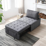 Christopher Knight Home® Multipurpose Linen Fabric Ottoman Lazy Sofa Pulling Out Sofa Bed (Dark Grey)