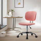 Hearth and Haven Height Adjustable Office Chair with Swivel Base, Pink and White W1733110160