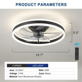 English Elm Ceiling Fan With Lights Dimmable Led