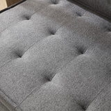 Christopher Knight Home® - Noble House - Multipurpose Linen Fabric Ottoman Lazy Sofa Pulling Out Sofa Bed (Dark Grey)