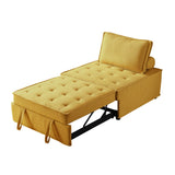 Christopher Knight Home® - Noble House - Multipurpose Linen Fabric Ottoman Lazy Sofa Pulling Out Sofa Bed (Yellow)