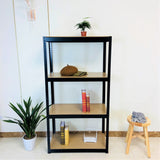 Hearth and Haven Zinc 59" Storage Rack with 4 Adjustable Shelves, Black W1790120271