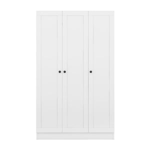 English Elm 3-door Shutter Panel Wardrobe with Rail and Shelves for Modern Bedroom Storage LP006004AAK