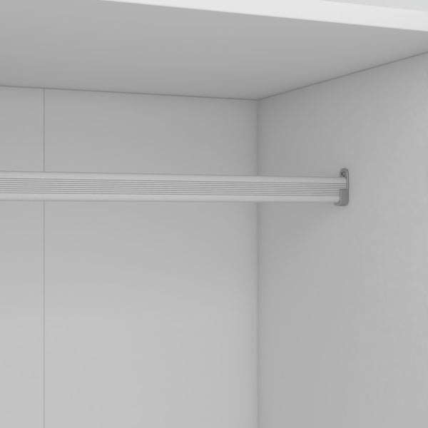 English Elm 3-door Shutter Panel Wardrobe with Rail and Shelves for Modern Bedroom Storage LP006004AAK