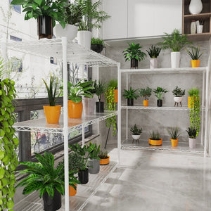 English Elm 3 3-Tier Heavy Duty Wire Shelving Unit, NSF Certified 1050 lb Capacity, Adjustable Shelves & Feet White W155091054