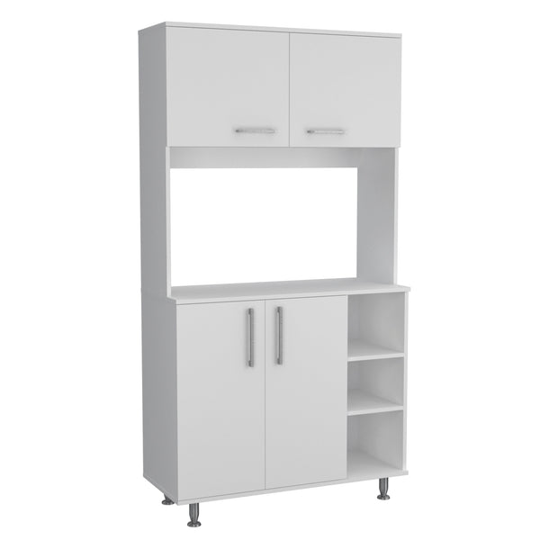 English Elm 2 Piece Kitchen Set with Island and Pantry Cabinet — Sturdy RTA Particle Board, Easy Interlock Assembly, Pre‑drilled Holes, Clear Instructions, Durable Finish White 41.5 L x 2.4 W x 5.8 H B0200S00230