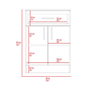 English Elm 2 Piece Kitchen Set with Island and Pantry Cabinet — Sturdy RTA Particle Board, Easy Interlock Assembly, Pre‑drilled Holes, Clear Instructions, Durable Finish White 57.6 L x 22.13 W x 5.28 H B0200S00220