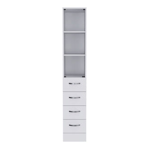 English Elm 2 Piece Bathroom Set with Linen & Medicine Cabinets — Easy RTA Assembly, Sturdy Particle Board Craftsmanship White 15.8 L x 15.75 W x 4.72 H B0200S00212