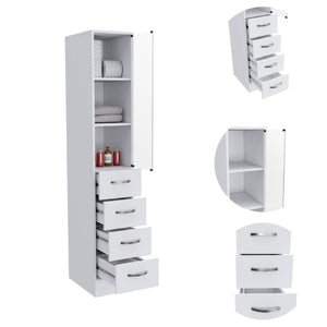 English Elm 2 Piece Bathroom Set Featuring Magna Linen & Savona Medicine Cabinets with Easy RTA Assembly, Durable Wood White 15.8 L x 15.75 W x 4.72 H B097S00022