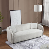 English Elm 3 Seater Sofa Comfy Sofa For Living Room, Bouclé Couch Grey