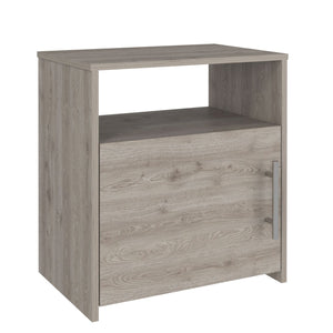 English Elm Nightstand, Modern RTA Single Door Cabinet with One Shelf, Metal Handle and Superior Top Design Gray 26.7 L x 19.6 W x 6.29 H B097120602