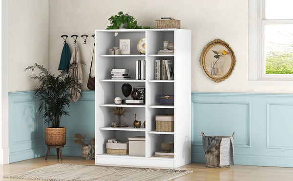 English Elm 3-door Shutter Wardrobe White Mdf Freestanding Bedroom Storage with Hanging Rail LP006003AAK