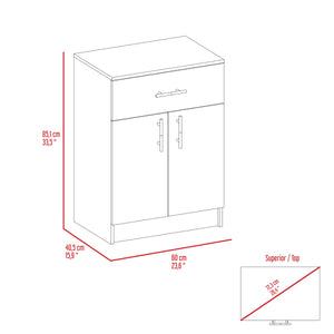 English Elm 2 Piece Kitchen Set with Island and Pantry Cabinet — Sturdy RTA Particle Board, Easy Interlock Assembly, Pre‑drilled Holes, Clear Instructions, Durable Finish White 57.6 L x 22.13 W x 5.28 H B0200S00220