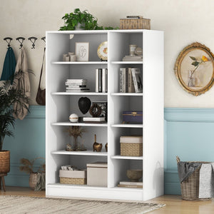 English Elm 3-door Shutter Wardrobe White Mdf Freestanding Bedroom Storage with Hanging Rail LP006003AAK