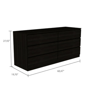 English Elm 3 Piece Bedroom Set - Black Cocora & Capri Dressers, Easy Interlock Assembly, Durable Particleboard B097S00065