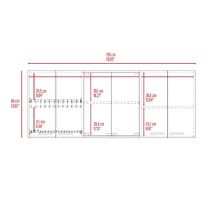 English Elm 2 Piece Kitchen Set with Island and Pantry Cabinet — Sturdy RTA Particle Board, Easy Interlock Assembly, Pre‑drilled Holes, Clear Instructions, Durable Finish White 68.9 L x 17 W x 6.69 H B0200S00229