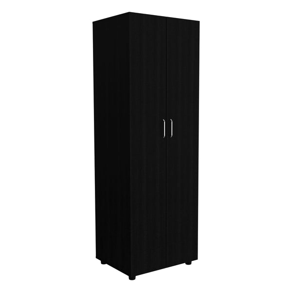 English Elm 3 Piece Bedroom Set London Armoire with 2 Leyva Nightstands Black – Sturdy RTA Wood, Easy Assembly, Durable Finish B0200S00240