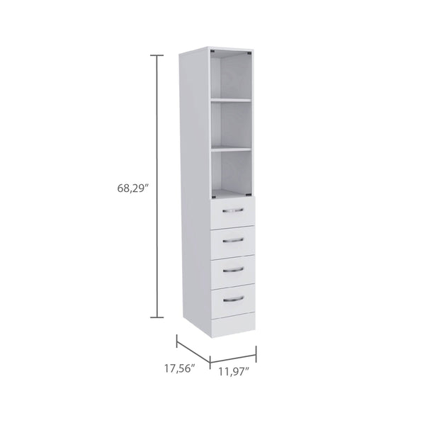 English Elm 2 Piece Bathroom Set Featuring Magna Linen & Savona Medicine Cabinets with Easy RTA Assembly, Durable Wood White 15.8 L x 15.75 W x 4.72 H B097S00022