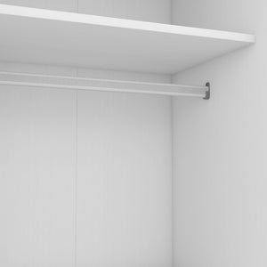 English Elm 3-door Shutter Wardrobe White Mdf Freestanding Bedroom Storage with Hanging Rail LP006003AAK