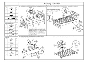 English Elm Contemporary Full Size Bed With Twin Trundle In Light Grey Burlap - Stylish Youth Bedroom Solution! B011S00435