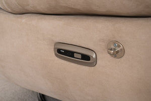 English Elm Power Recliner Camel Leathaire 270° Swivel Glider USB Charger Bluetooth Speaker Sleep Work Game Model W1752115532