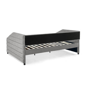 English Elm Queen Tufted Linen Upholstered Daybed Sofa with Under Frame Storage Drawers W487S00167