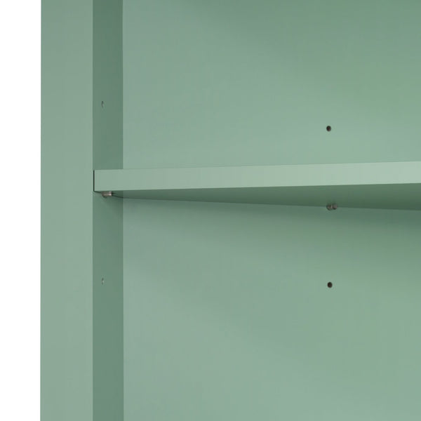 English Elm Green Triangle Tall Cabinet with 3 Drawers, Adjustable Shelf & Anti-Tip Device for Bathroom/Kitchen (Stylish MDF) N725P247409G