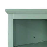 English Elm Green Triangle Tall Cabinet With 3 Drawers and Adjustable Shelves For Bathroom, Kitchen Or Living Room, Mdf Board With Painted Finish