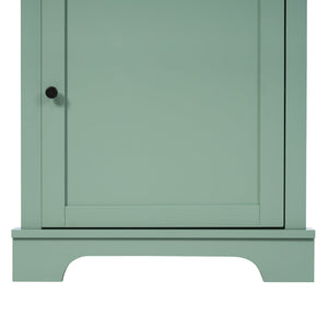 English Elm Green Triangle Tall Cabinet with 3 Drawers, Adjustable Shelf & Anti-Tip Device for Bathroom/Kitchen (Stylish MDF) N725P247409G